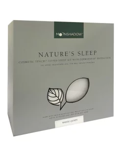 Best reviews of ๐ Moonshadow Nature's Sleep Cosmetic TENCEL Fitted Sheet Set In White ๐