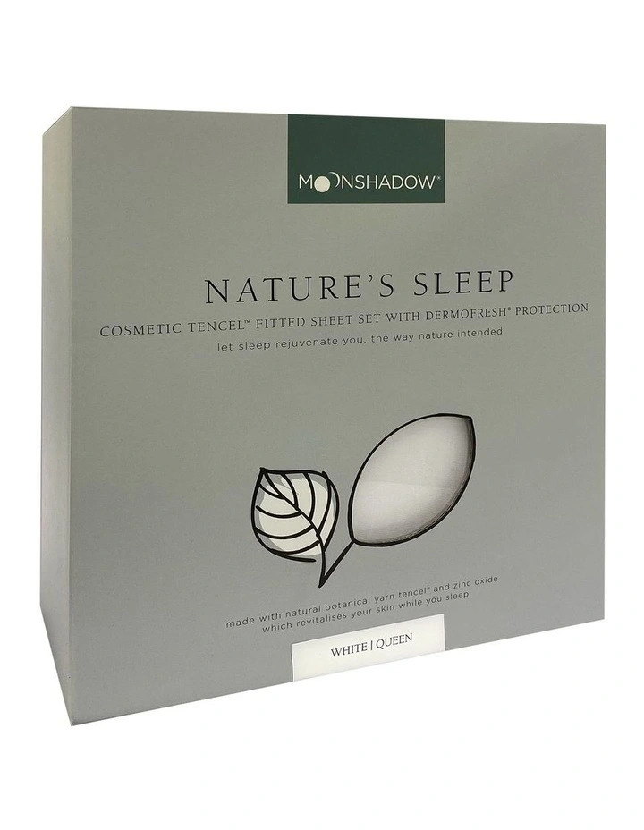 Best reviews of π Moonshadow Nature's Sleep Cosmetic TENCEL Fitted Sheet Set In White π
