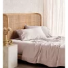 Buy ???? Linen House Nara Bamboo Cotton 400TC Sheet Set In Wisteria ????