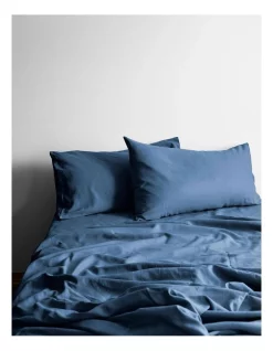 Brand new ๐ฅฐ Aura Home Halo Organic Cotton Sheet Set Bijou Blue ๐งจ