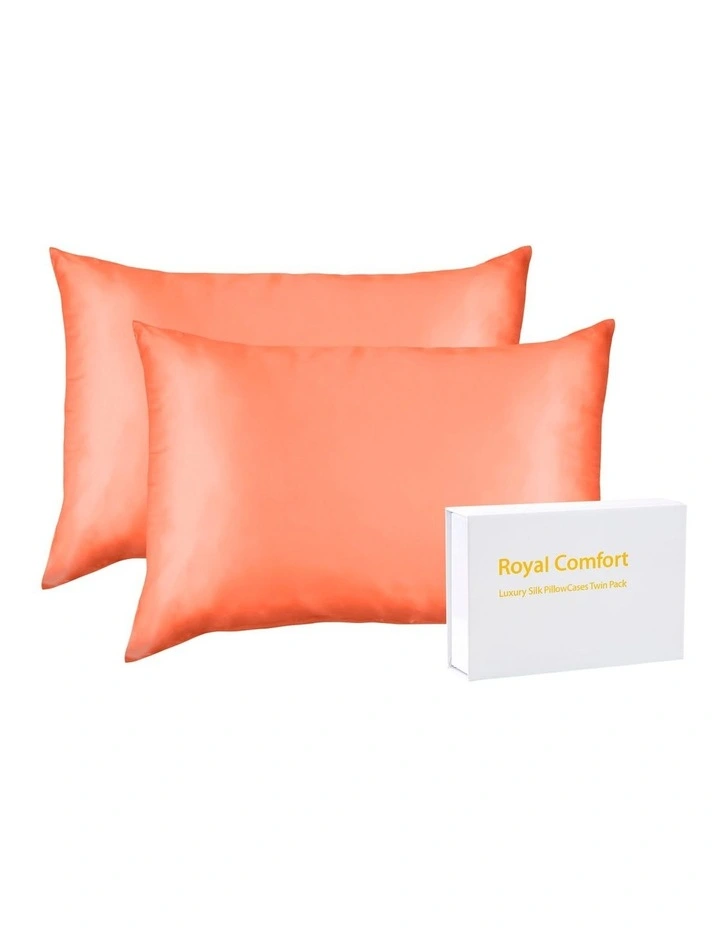 Top 10 β¨ Royal Comfort Mulberry Silk Pillowcase Twin Pack Living Coral π - Image 2