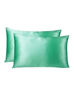 Outlet ๐ Royal Comfort Mulberry Silk Pillowcase Twin Pack Mint ๐ฅ