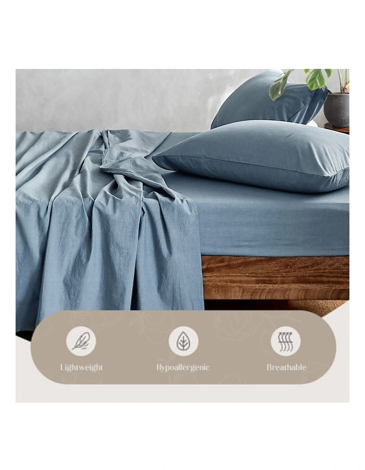 Best reviews of βοΈ Cosy Club Queen Size Bed Sheets In Blue βοΈ - Image 5