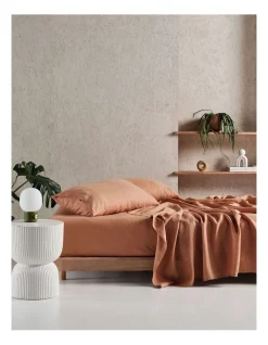 Buy ???? Linen House Nimes Linen Sheet Set In Clay ????