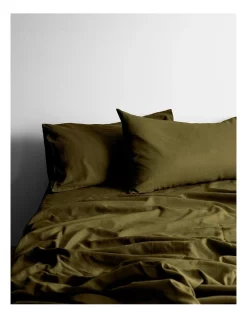 Brand new ๐ Aura Home Maison Vintage Sheet Set Khaki โ๏ธ