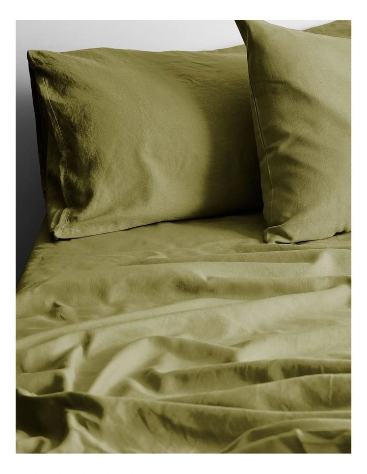 Best reviews of π― Aura Home Maison Vintage Sheet Set In Olive β€οΈ - Image 2