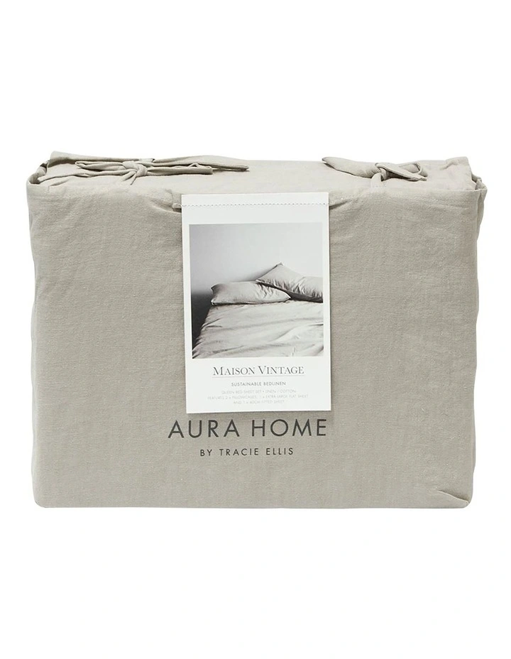 Wholesale π Aura Home Maison Vintage Sheet Set In Natural π - Image 4