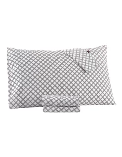 Outlet ???? Tommy Hilfiger Weave Sheet Set In Red ????