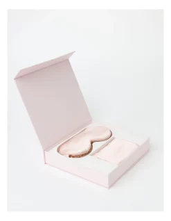 Cheap ???? Chloe & Lola Silk Eye Mask & Pillow Slip Set In Pink ????