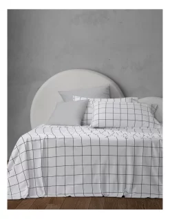 Promo ✔️ Vue Window Pane Jersery Sheet Set In White ????