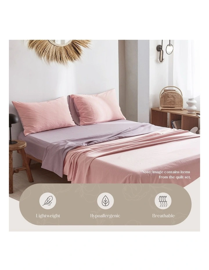 Queen Sze Bed Sheets Set in Pink/Purple Best deal ???? Cosy Club Queen Sze Bed Sheets Set In Pink/Purple ???? -Australian Home Shop unnamed file 1300