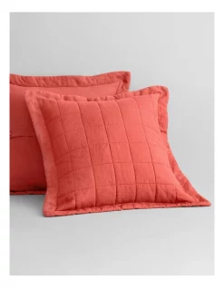 Cheapest ๐ Sheridan Abbotson European Sham In Washed Red ๐