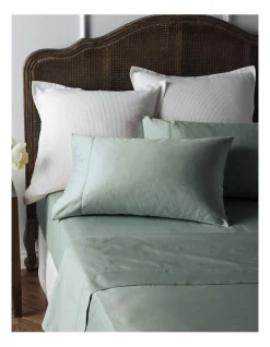 Best reviews of 🥰 Heritage Diana 400TC Egyptian Cotton Sateen Sheet Set In Sage 🔥