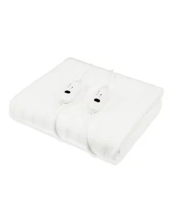 Outlet ๐ Laura Hill Electric Fitted Blanket Queen In White ๐งจ