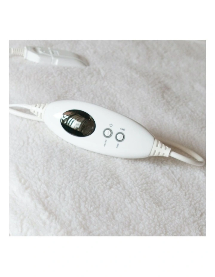 Deals π Royal Comfort Fleece Top Electric Blanket Fitted Heated Winter Underlay Washable Queen In White π - Image 3