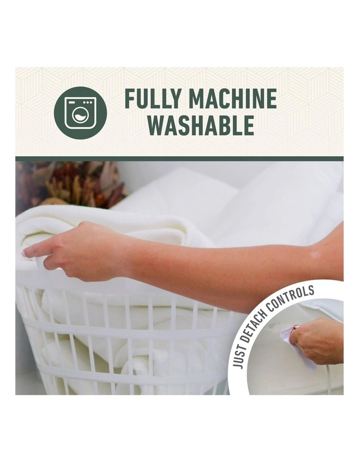 Outlet β Sunbeam Sleep Perfect Wool Fleece Electric Blanket King In White π - Image 7