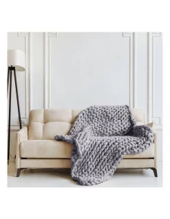 Brand new โจ Royal Comfort Chunky Hand Knit Thick Weighted Blanket Plush 6.3kg 203cm X 153cm โ