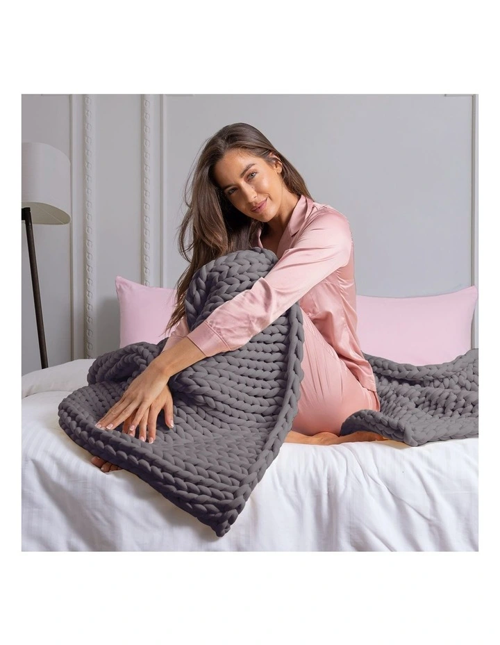 Royal Comfort Chunky Hand Knit Thick Weighted Blanket Plush 6.3kg 203cm x 153cm Brand new ✨ Royal Comfort Chunky Hand Knit Thick Weighted Blanket Plush 6.3kg 203cm X 153cm ⌛ -Australian Home Shop unnamed file 1466