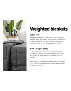 Discount ⌛ Giselle Bedding Cotton Weighted Gravity Blanket Deep Relax Sleeping Adult 7KG ???? -Australian Home Shop unnamed file 1489