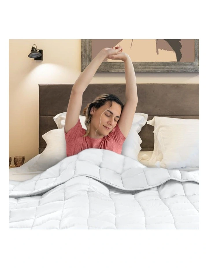 Heavy Weighted Blanket 9kg in White Hot Sale ???? Laura Hill Heavy Weighted Blanket 9kg In White ???? -Australian Home Shop unnamed file 1535
