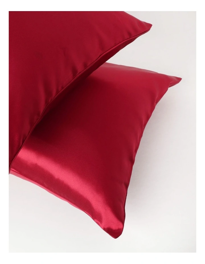 Budget π Heritage Silk Front Pillowcase Pair In Red π€© - Image 4