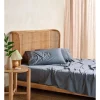 Flash Sale ???? Linen House Nara Bamboo Cotton 400TC Sheet Set Bluestone ????