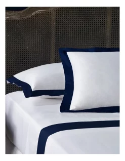 New 😀 Heritage 500TC Ingah Cotton Sateen Sheet Set Indigo ✔️