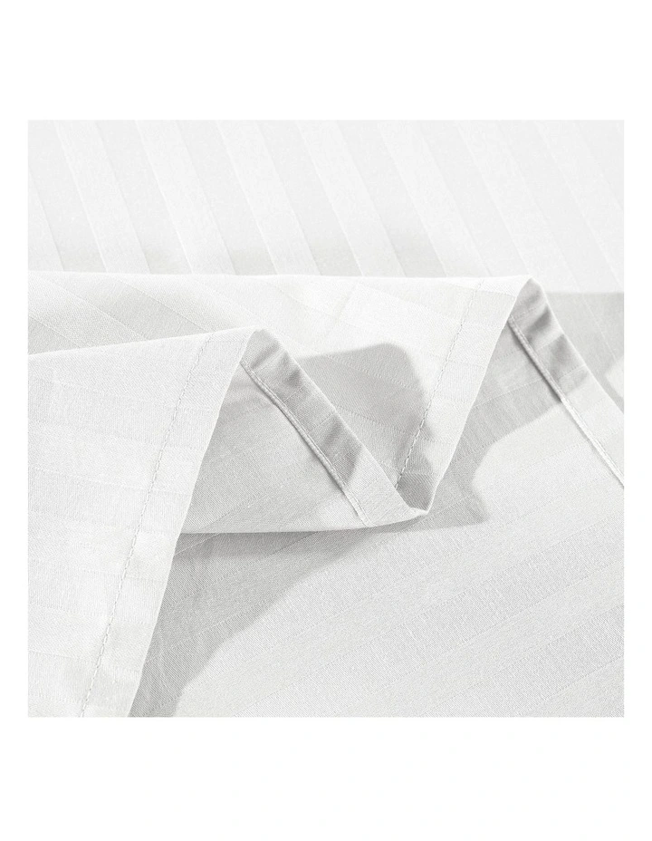 Best Pirce π Kensington 1200 Thread Count 100% Egyptian Cotton Sheet Set Stripe Hotel Grade White β - Image 3