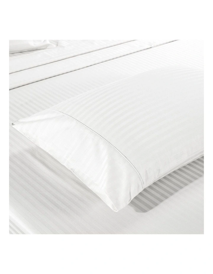 Best Pirce π Kensington 1200 Thread Count 100% Egyptian Cotton Sheet Set Stripe Hotel Grade White β - Image 4