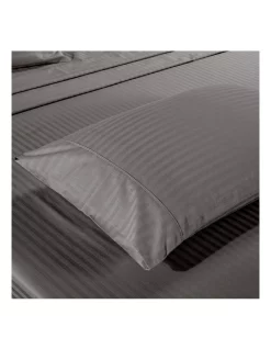 Hot Sale ???? Kensington 1200 Thread Count 100% Egyptian Cotton Sheet Set Stripe Hotel Grade In Charcoal ???? -Australian Home Shop unnamed file 258