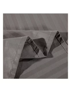 Hot Sale ???? Kensington 1200 Thread Count 100% Egyptian Cotton Sheet Set Stripe Hotel Grade In Charcoal ???? -Australian Home Shop unnamed file 259