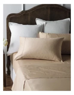Wholesale 🧨 Heritage Diana 400TC Egyptian Cotton Sateen Fitted Sheet In Champagne 🌟