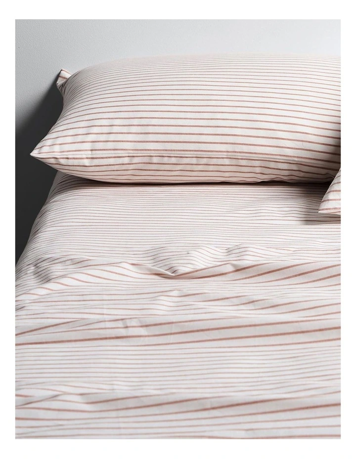 Top 10 π Aura Home Vintage Stripe Sheet Set In Clay π - Image 2