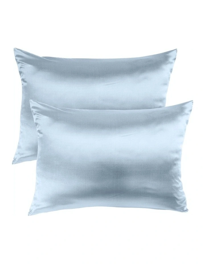 Top 10 βοΈ Royal Comfort Mulberry Soft Silk Hypoallergenic Pillowcase Twin Pack 51x76cm In Light Blue π