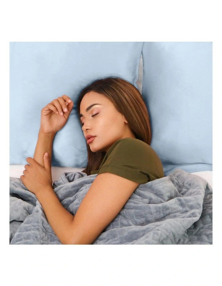 Top 10 βοΈ Royal Comfort Mulberry Soft Silk Hypoallergenic Pillowcase Twin Pack 51x76cm In Light Blue π - Image 4