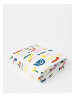 Wholesale 😀 Sophie Beer Positive Words Cot Fitted Sheet 2 Pack In Multi 🎁
