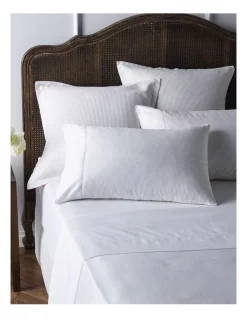 Outlet โค๏ธ Heritage Diana 400TC Egyptian Cotton Sateen Sheet Set In White ๐งจ