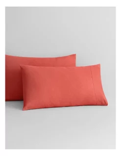 Wholesale ๐ Sheridan Abbotson Pillowcase Pair In Washed Red โจ