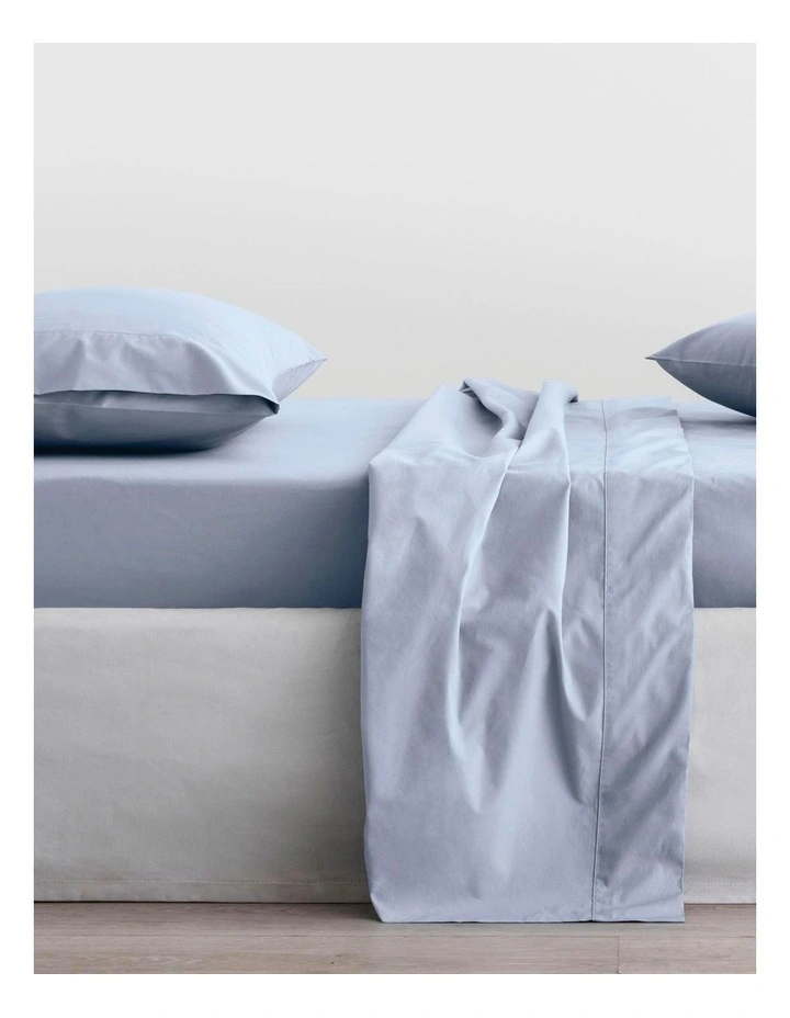 Cheapest βοΈ Sheridan Organic Cotton Percale 300TC Sheet Set In Soft Blue π