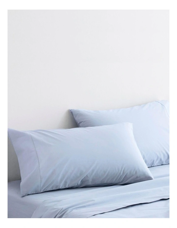Cheapest βοΈ Sheridan Organic Cotton Percale 300TC Sheet Set In Soft Blue π - Image 3