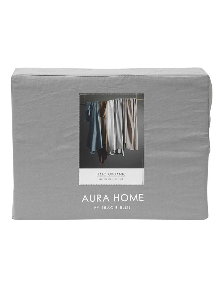 Wholesale π Aura Home Halo Organic Cotton Sheet Set In Pebble π - Image 2