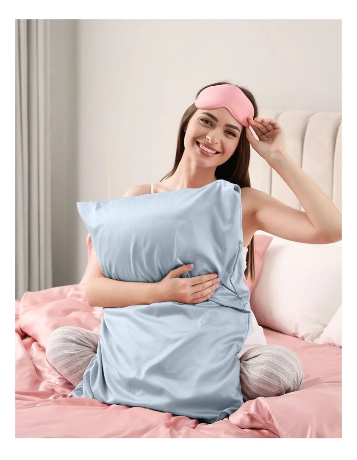 Best Sale π Royal Comfort Pure Silk Pillowcase In Soft Blue π - Image 2