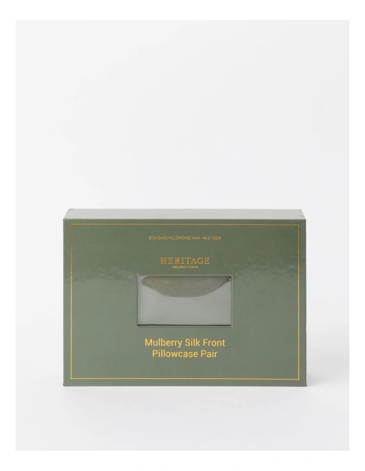 Brand new π Heritage Silk Front Pillowcase Pair In Ivy β