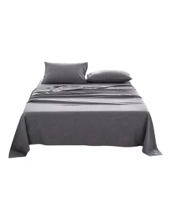 Coupon ???? Cosy Club Double Bed Sheets Set In Black ????