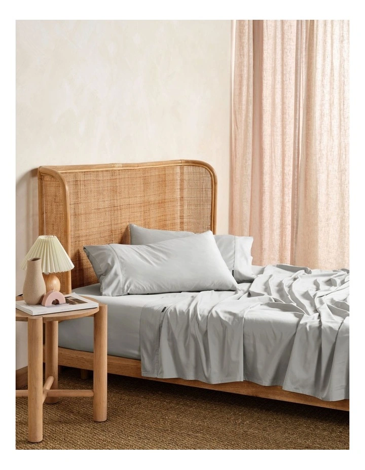 Brand new π Linen House Nara Bamboo Cotton 400TC Sheet Set Silver β