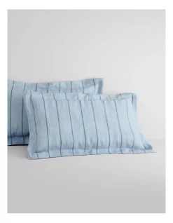 Hot Sale ???? Sheridan Abbotson Stripe Tailored Pillowcase Pair In Spa ????