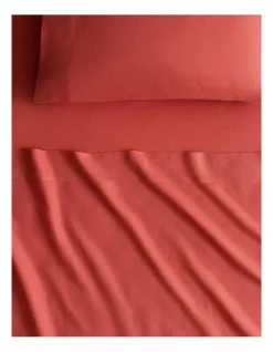 Outlet โญ Sheridan Abbotson Fitted Sheet In Washed Red โญ