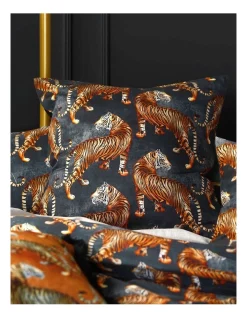 New 🛒 M.M Linen Tigress European Pillowcase In Grey 😀