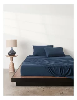 Best Sale 🔔 Calvin Klein Modern Cotton Harrison Sheeting In Heather Midnight 🎁