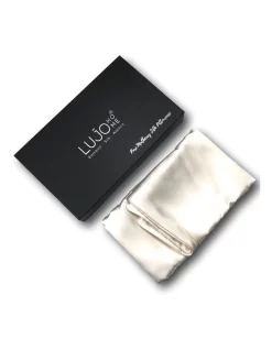 Best Sale 😀 Lujo Home 25 Momme Silk Pillowcase Ivory White 👍